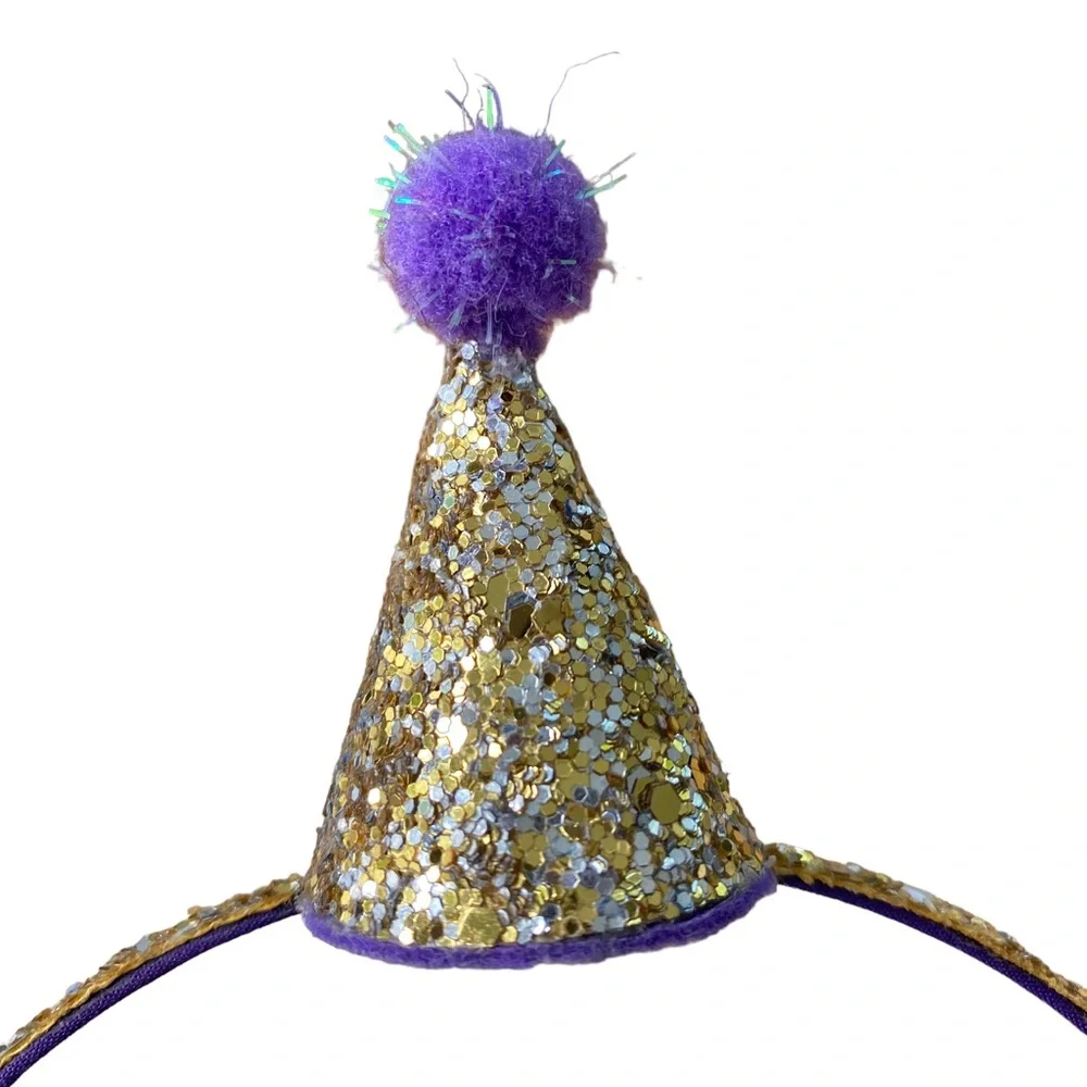 CREWCUTS Girl’s Glitter Birthday Hat Headband